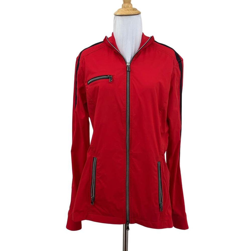 Anatomie Jacket Womens L Large Red Justine Honiara High Neck Full Zip Pockets